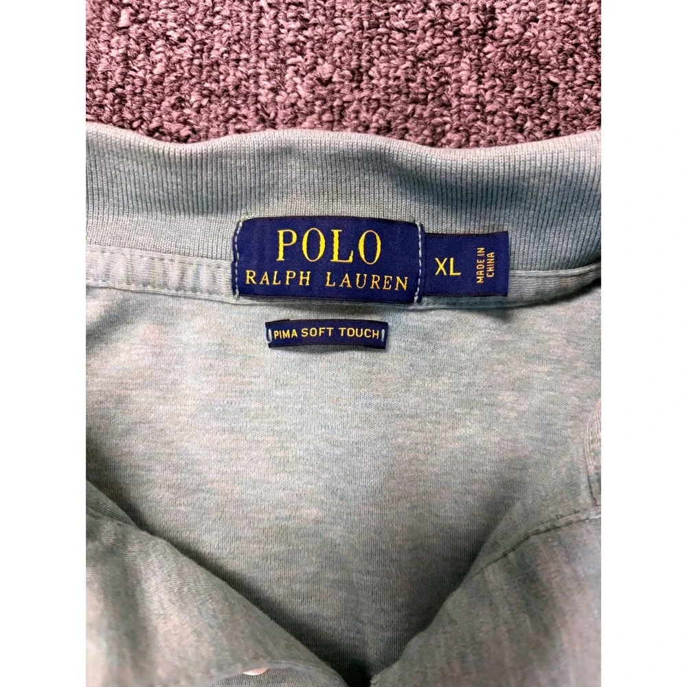 Polo Ralph Lauren Mens XL Pima Soft Touch Polo Shirt Sage Green Short Sleeve